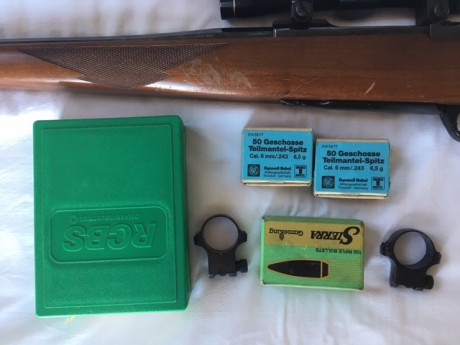Vendo Ruger 77 en 243Win . Lo he importado a España nueva y tiene Bope de Eibar.Tiene un poco menos
de 00