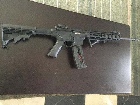 hola vendo carabina s&w mp15/22. en perfecto estado, usada un día, sobre trescientos disparos, regalo 12