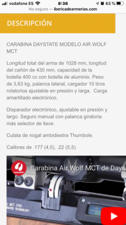VENDO dos carabinas AIRWOLF MCT( electrónica) con calibres 4,5 y 5,5 y con depositos de 500 cc. EN PERFECTO 01