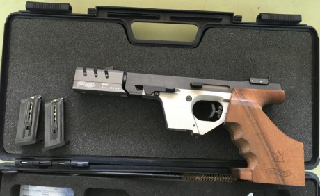 Hola!
Marca: Walther
Modelo:GSP EXPERT
Calibre: 22 L.R
Ubicación: Valladolid
Condiciones estéticas del 02