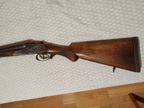Buenas! Cambio paralela ugarteburu del calibre 12, de pletina larga, orejeras de refuerzo, 2 gatillos, 01
