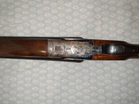 Buenas! Cambio paralela ugarteburu del calibre 12, de pletina larga, orejeras de refuerzo, 2 gatillos, 22