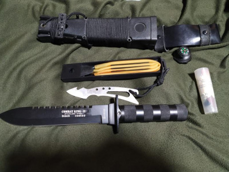 Cuchillo Combat-King II, de Albainox, en perfecto estado, nunca se ha usado, ha estado guardado. Kit de 00