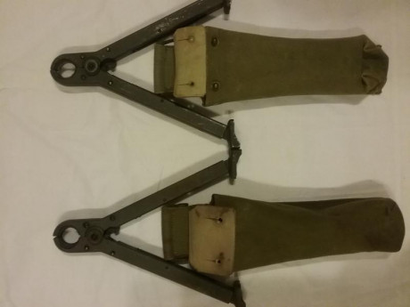 Vendo 2 bipodes de cetme. Uno de ellos le modificaron la cabeza alisando el  interior del enganche, continua 00