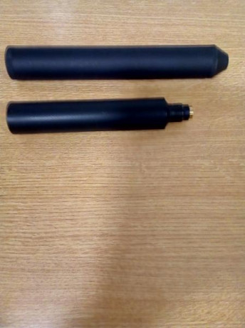 Hola,
Vendo silenciador de aluminio, desmontable para su limpieza y con rosca 1/2 UNF. El otro se retira 01