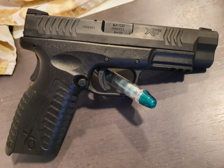 Buenas,

Pongo a la venta esta pistola HS (Springfield) XDM 4.5 apta para recorridos de tiro en producción, 01