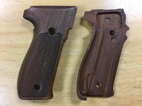   Cachas de madera para la pistola SIG SAUER  P-226  nuevas, sin estrenar.                            01