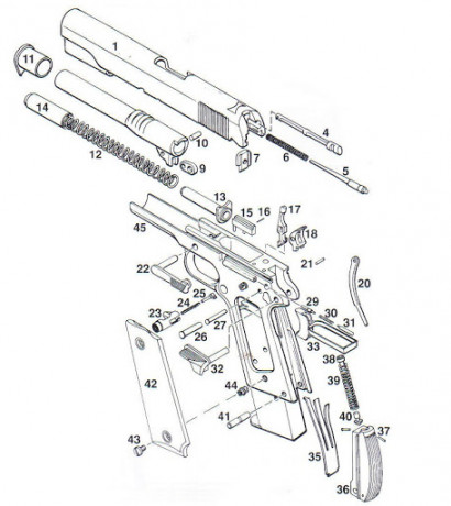 Necesito despiece de la pistola para ordnance p18/9mm 10