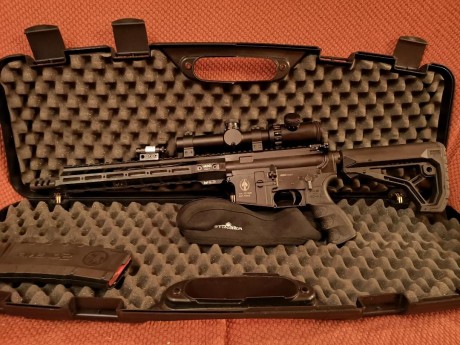 Buenas ,

Vendo un Ar15 ADC M5 Plus en calibre 222.

Lo vendo con 4 cargadores m aleta rigida, y un visor 01