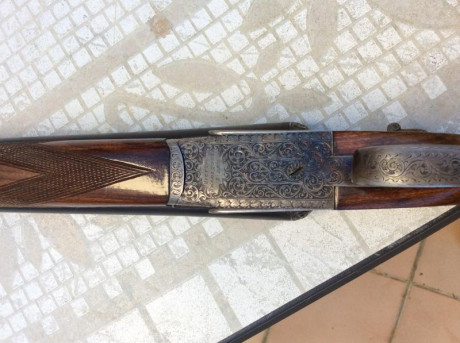 Se vende magnífica escopeta yustapuesta / Paralela Victor Sarasqueta cal. 12. Expulsora. 70,5 cms de cañones. 02