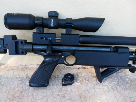Se vende esta 2240 PCP carabina con culata plegable.(visor no incluido)
Pequeña carabina con base de 2240. 00
