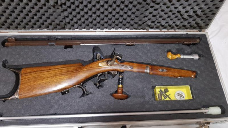 Vendo estas Armas por no usarlas.
Rifle Waadlander cal.45 de pedersoli con caja de aluminio incluida.
Pistola 11