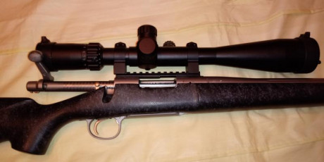 Vendo Remington 700,  308 win,  cañón grueso acanalado, acero inoxidable. Visor Hi-Lux 7-30x50 .
Agrupacion 12