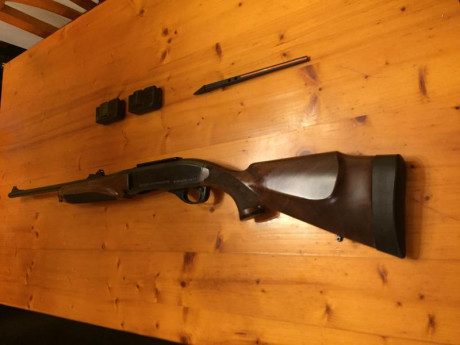 Buenos días.

Vendo Remington 750 Woodmaster calibre 30-06 con dos cargadores ( 2 y 4 cartuchos) , alza 01
