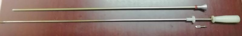 VENDO baqueta para rifle de avancarga,  en latón, con empuñadura y salvabocas de nylon, terminales de 00