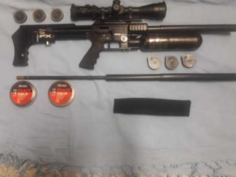 Vendo fx impact
Modelo mk1.
3 cargadores del 5.5
3 cargadores del 6.35
Cañon 6.35 con empujador
Mira C-More 00