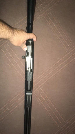Cambio mosin nagant deportivizado con culata sintética ATI cerrojo modificado y base para visor. Cambio 12