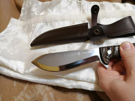Buenas tardes
Cambio cuchillo Aitor Survival corto (filo 13cm, longitud total 25,5cm) edicion espada artesana 61