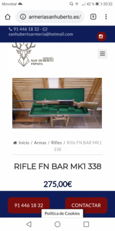 Si alguien busca un rifle barato mirando armerias me he encontrado con esto espero que sirva para algun 00