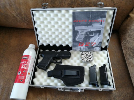 Vendo KJ Works G 27 (GLOCK) Como nueva con funda y tres cargadores por 100 euros. También tengo aparte 01
