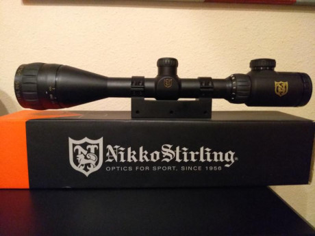 Vendo visor NIKKON Stirling Air King 4-12 x 44 reticula iluminada y mildot , solo usado en PCP y muy poco 01