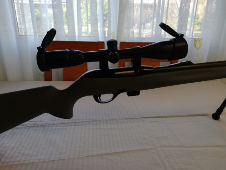 Buenas, vendo esta carabina de Remington 597 del 22lr.

Viene con un visor de Leapers 3-9x40 y un bipode 00