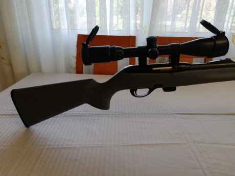 Buenas, vendo esta carabina de Remington 597 del 22lr.

Viene con un visor de Leapers 3-9x40 y un bipode 11