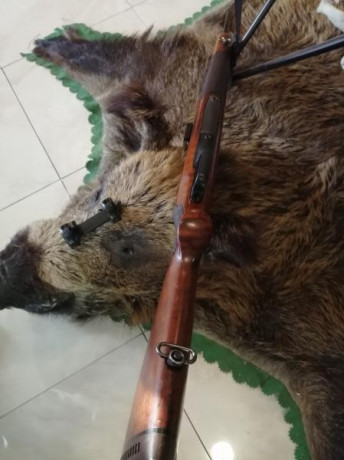 Extraordinario rifle con un cañon de 42 ctms,en un estado de conservación extraordinario, tanto estetica 10