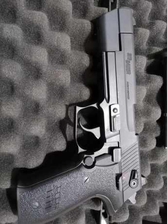Vendo pistola SigSauer mosquito Sport, dos cargadores. Calibre 22 L. R.  Poco uso. 200 euros. 00