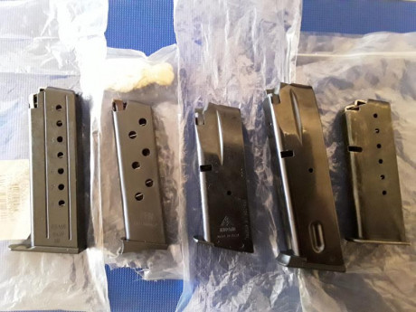 Cargador HK P7 M8 nuevo, 75€ 

PPK-E y norinco ppn, 30€ nuevo (no disponible)

Taurus Millenium nuevo, 00