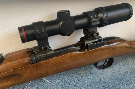 Rifle Carl Gustav, corto, cal. 6,5x55 ocasión, con visor swift 1-4 x 24 y maleta de transporte 400€
Tlf. 01