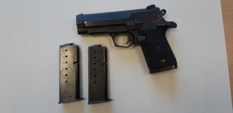 Vendo pistola semiautomática marca STAR modelo FIRESTAR M-47, de calibre 9mm. pb. 
Estado seminuevo, únicamente 02
