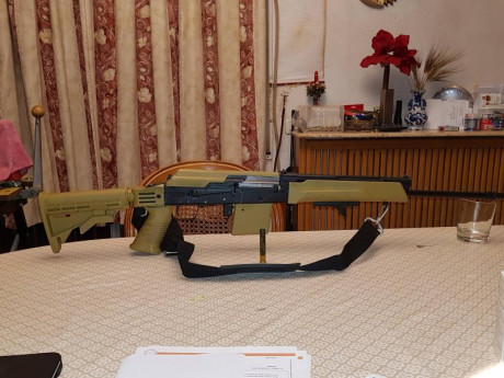 Buenas, estoy buscando una escopeta Saiga calibre .410 en su modalidad «táctica», quiero decir, con la 120