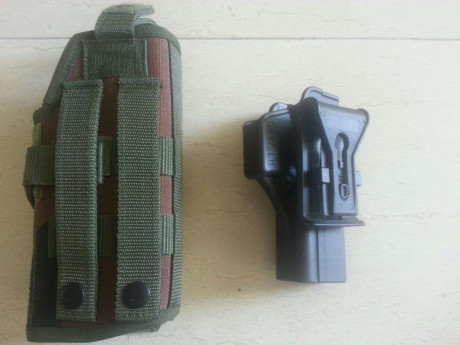Vendo estas dos fundas para glock 17 de tirador zurdo, una del fabricante Israeli IMI (ORIGINAL) y la 10