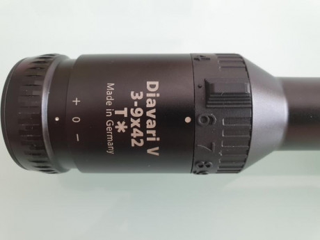 Hola, vendo visor Zeiss Victory 3-9×42, tubo de pulgada y ligero (430 gramos). Reticula dúplex en segundo 00
