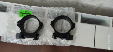 Anillas desmontables para bases weaver o picatinny Recknagel válidas para visores zeiss V8 ,sin uso,las.cambio 01