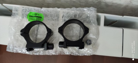 Anillas desmontables para bases weaver o picatinny Recknagel válidas para visores zeiss V8 ,sin uso,las.cambio 00