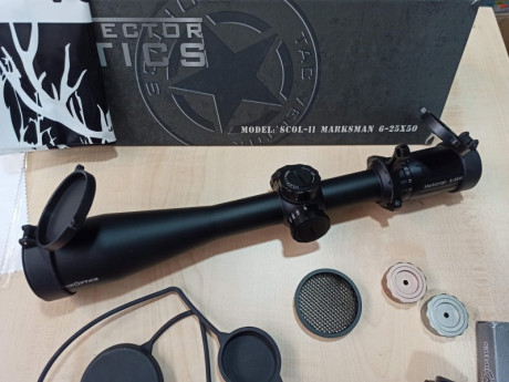 Buenas a todos, tengo por el armario este visor Vector Optics 6-25x50, totalmente nuevo, Lo tengo desde 00