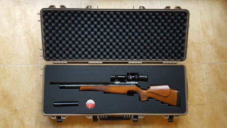 Vendo carabina PCP AIR ARMS S400 4,5mm + visor MTC VIPER CONNECT SL 3 12X24 SCB2 + 2 PARASOL DE CARBONO 00
