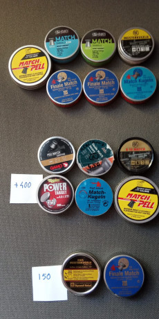 Vendo estos balines que no voy a usar.
Las cajas de arriba estan completas y precintadas.

Las 6 del medio 00