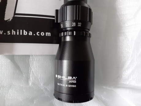 Visor especial field target  o  carabina 22 lr  de  8-32x50  modelo tactical , reticula mill dot, corrige 00