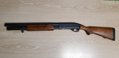 Vendo Remington 870 con prolongador +2 y cañon liso. Va perfecta, es por hacer hueco en el armero. Esta 02