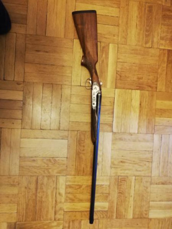 Paralela Hermanos Zabala cal 12. Recamara magnum. Expulsora. Monogatillo con selector de tiro y polichoks 02