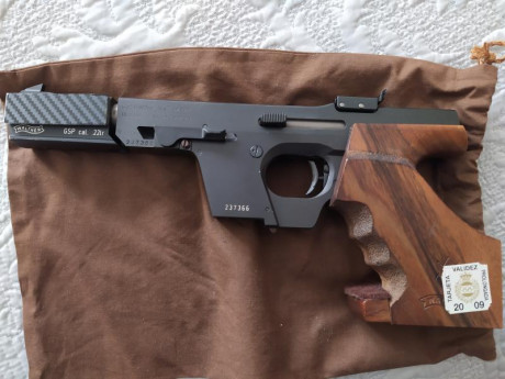 Vendo mi pistola Walther GSP modelo Black Magic del calibre 22lr. La entrego con dos cargadores, un contrapeso 00