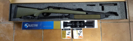 Rifle bergara b14 hunter 270 con visor avistar 2,5-10x50  montado en bases leupold qr con anillas leupold 01