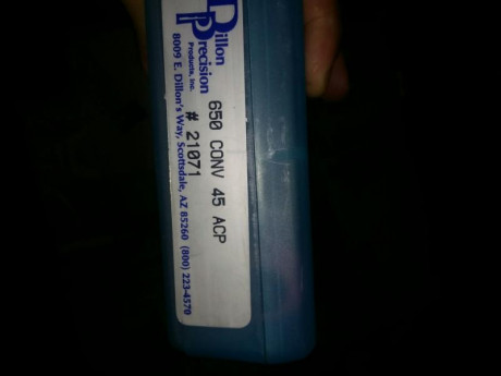 pues eso, por venta de la maquina vendo kit de conversión para dillon xl650. si no esta a estrenar está 00
