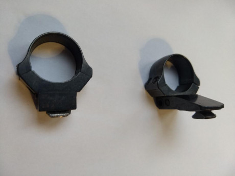 Vendo bases y anillas apel. Las bases son para santa barbara o mauser 98. Las anillas son para miras de 00