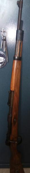 Fusil 98k,  calibre original, fabricado por Sauer & Sohn de Suhl, estado original sin repavonar, números 12