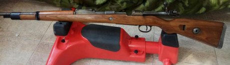 Fusil 98k,  calibre original, fabricado por Sauer & Sohn de Suhl, estado original sin repavonar, números 02