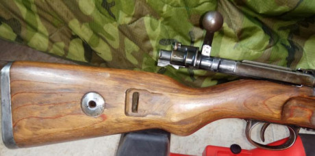 Fusil 98k,  calibre original, fabricado por Sauer & Sohn de Suhl, estado original sin repavonar, números 00